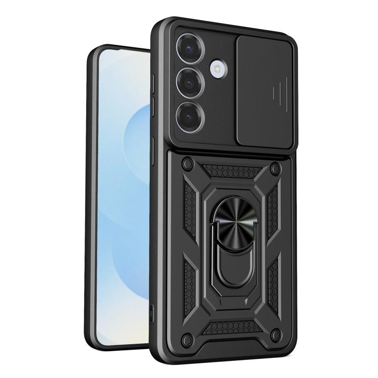 For Samsung Galaxy S26 5G Sliding Camera Cover Design TPU+PC Phone Case(Black)