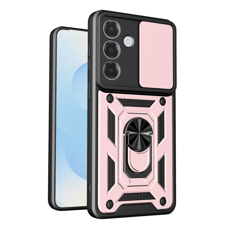 For Samsung Galaxy S26 5G Sliding Camera Cover Design TPU+PC Phone Case(Rose Gold)