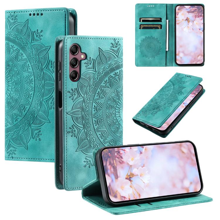 For Samsung Galaxy S26 5G Totem Embossed Magnetic Leather Phone Case(Green)