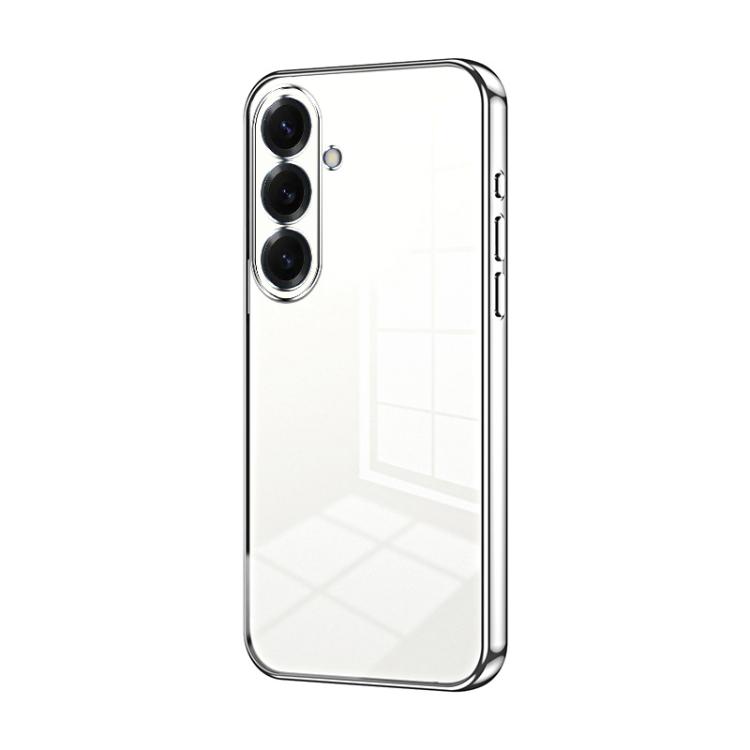 For Samsung Galaxy S26 5G Transparent Plating Fine Hole Phone Case(Silver)