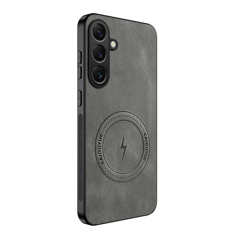 For Samsung Galaxy S26 5G WANLONFENG SD Series Nappa Texture Magnetic Phone Case(Grey)