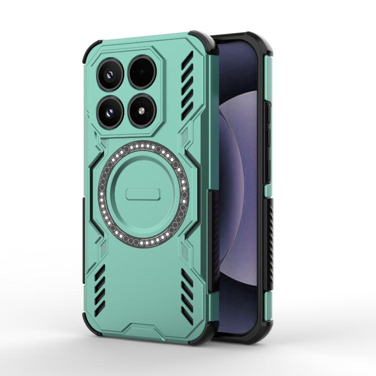 For Xiaomi 17 5G Butterfly Armor MagSafe Magnetic Ring Shockproof Phone Case(Light Green)