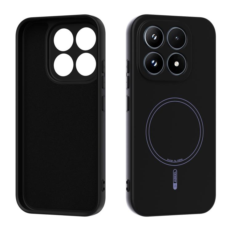 For Xiaomi 17 ABEEL Skin-friendly Feel Magsafe Liquid Silicone Phone Case(Black)
