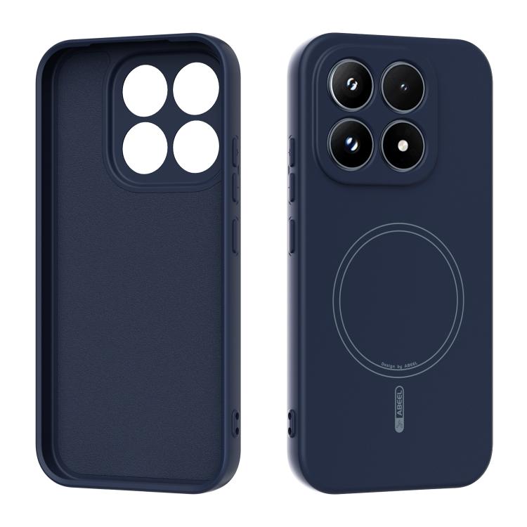 For Xiaomi 17 ABEEL Skin-friendly Feel Magsafe Liquid Silicone Phone Case(Blue)
