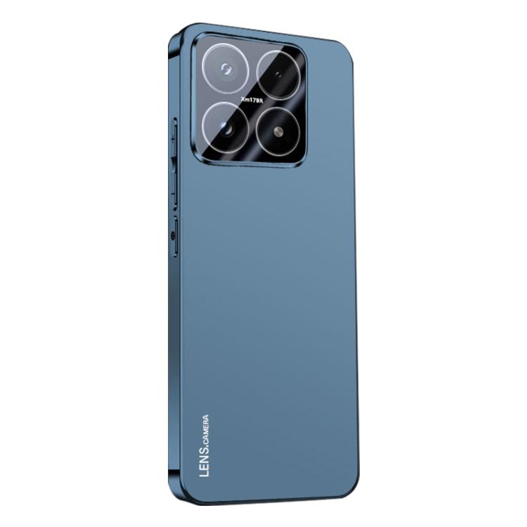For Xiaomi 17 AG Frosted Electroplating Acrylic Phone Case(Navy Blue)