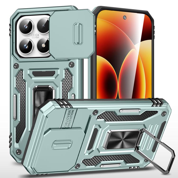 For Xiaomi 17 Armor PC Hybrid TPU Camera Shield Phone Case(Alpine Green)