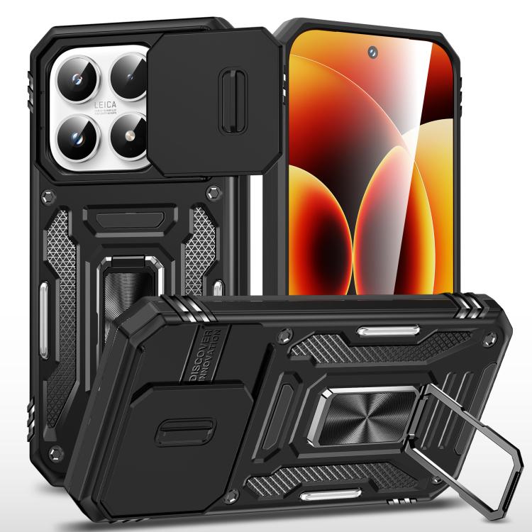 For Xiaomi 17 Armor PC Hybrid TPU Camera Shield Phone Case(Black)