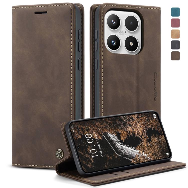 For Xiaomi 17 CaseMe 013 Multifunctional Horizontal Flip Leather Phone Case(Coffee)