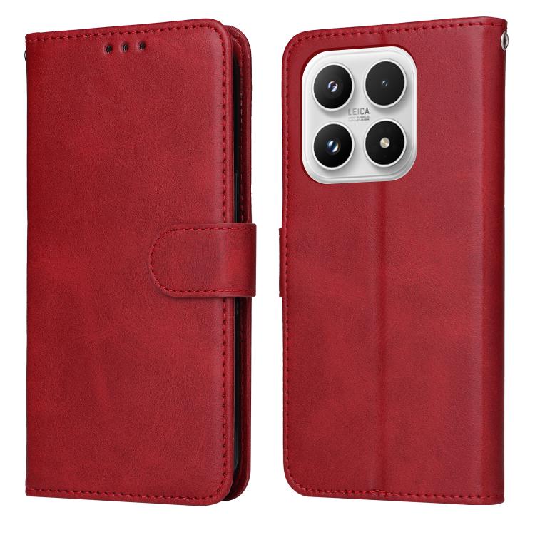 For Xiaomi 17 Classic Calf Texture Flip Leather Phone Case(Red)