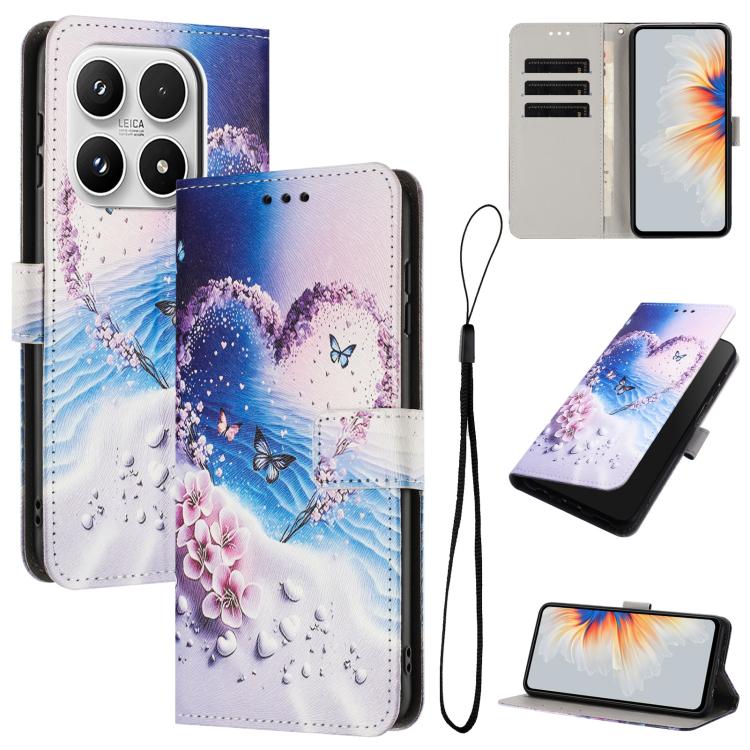 For Xiaomi 17 Color Drawing Pattern Leather Phone Case(Love Butterfly)