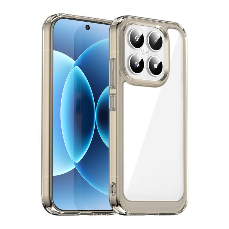 For Xiaomi 17 Colorful Series Acrylic Hybrid TPU Phone Case(Transparent Grey)
