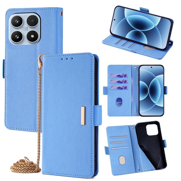 For Xiaomi 17 Crossbody Chain Leather Phone Case(Blue)