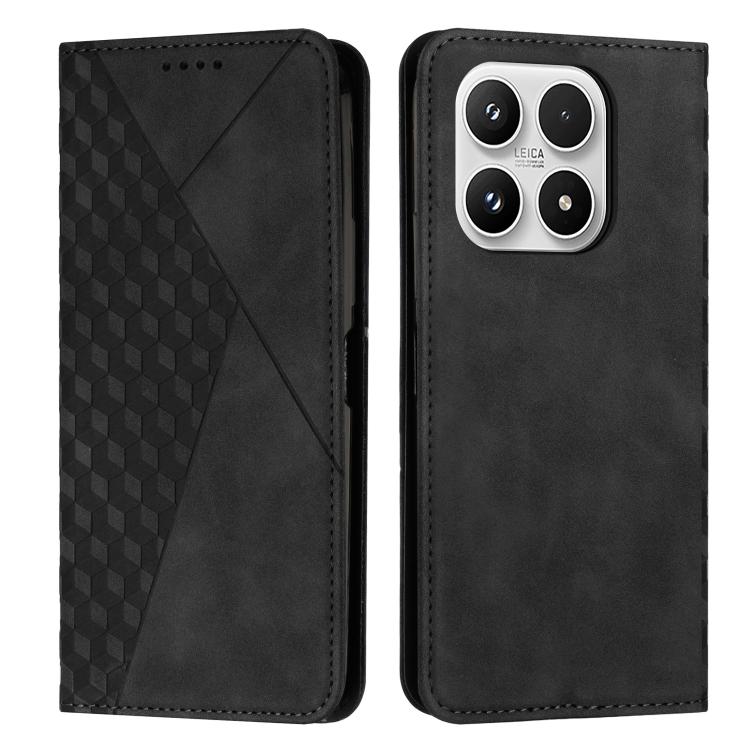 For Xiaomi 17 Diamond Splicing Skin Feel Magnetic Leather Phone Case(Black)