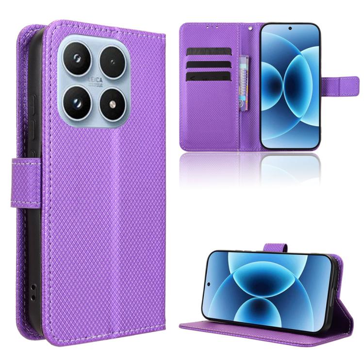 For Xiaomi 17 Diamond Texture Leather Phone Case(Purple)