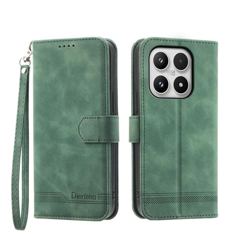 For Xiaomi 17 Dierfeng Dream Line TPU Hybrid PU Leather Phone Case(Green)