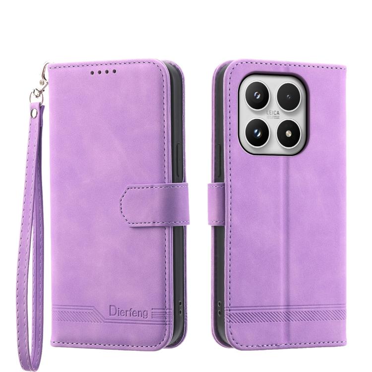 For Xiaomi 17 Dierfeng Dream Line TPU Hybrid PU Leather Phone Case(Purple)