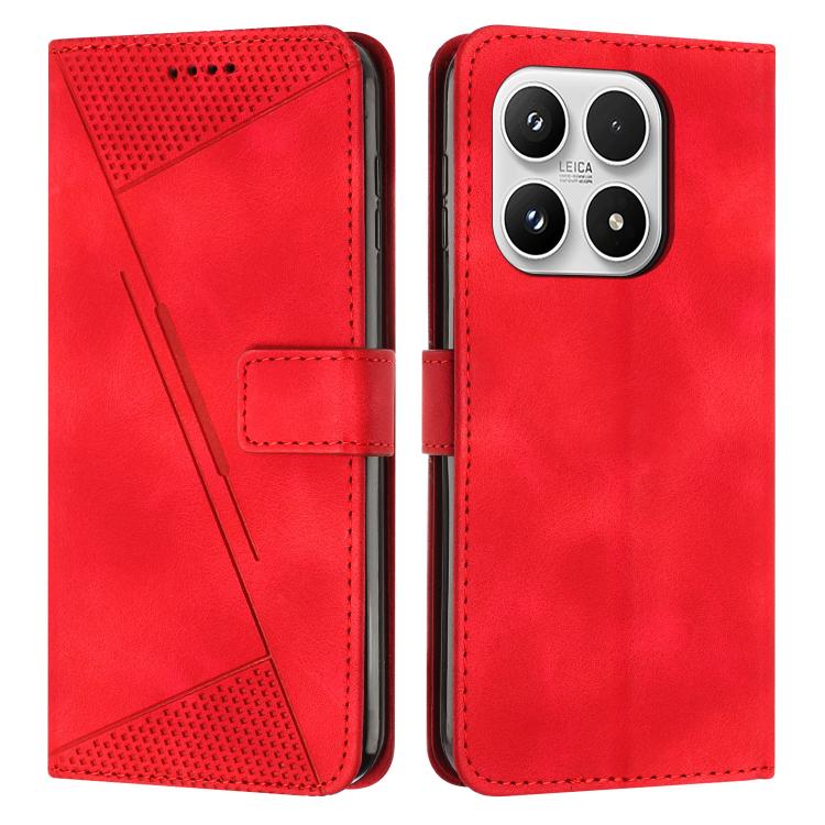 For Xiaomi 17 Dream Triangle Leather Phone Case with Lanyard(Red)