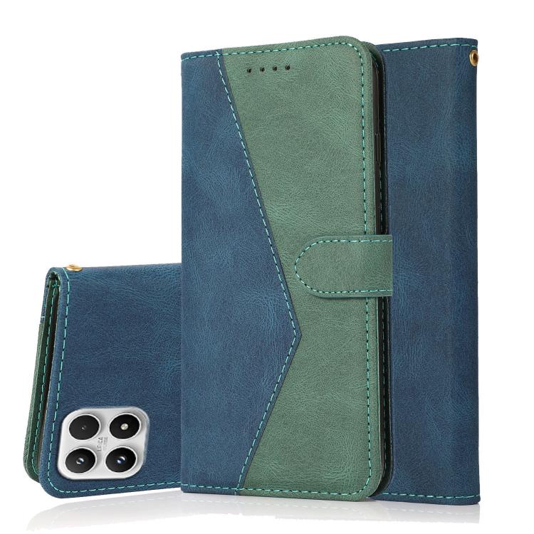 For Xiaomi 17 Dual-color Stitching Leather Phone Case(Blue Green)