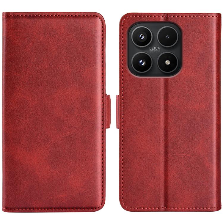 For Xiaomi 17 Dual-side Magnetic Buckle Horizontal Flip Leather Phone Case(Red)