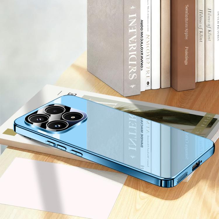 For Xiaomi 17 Electroplating Ice Crystal Airbag Full Coverage Shockproof Phone Case(Blue)