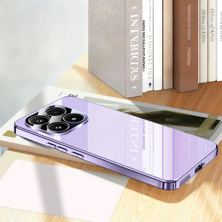 For Xiaomi 17 Electroplating Ice Crystal Airbag Full Coverage Shockproof Phone Case(Purple)