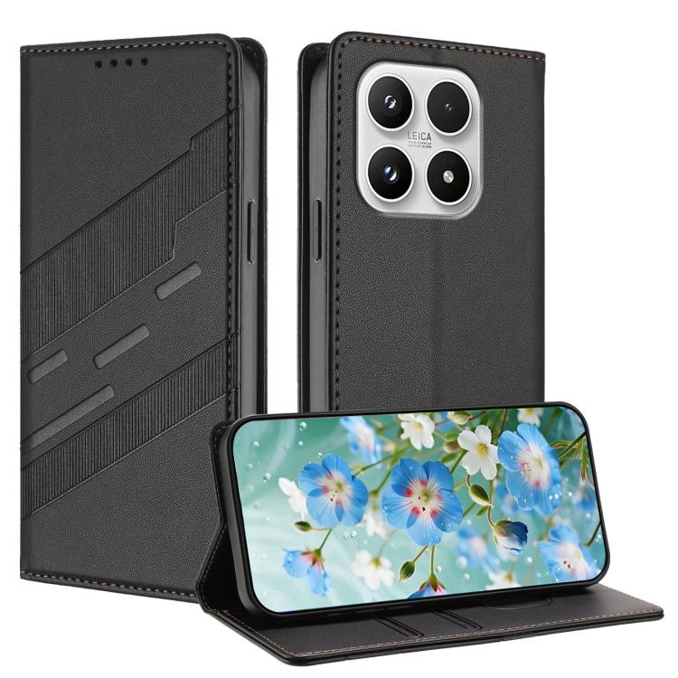 For Xiaomi 17 Embossed Multi-functional Wallet Retro Leather Phone Case(Black)