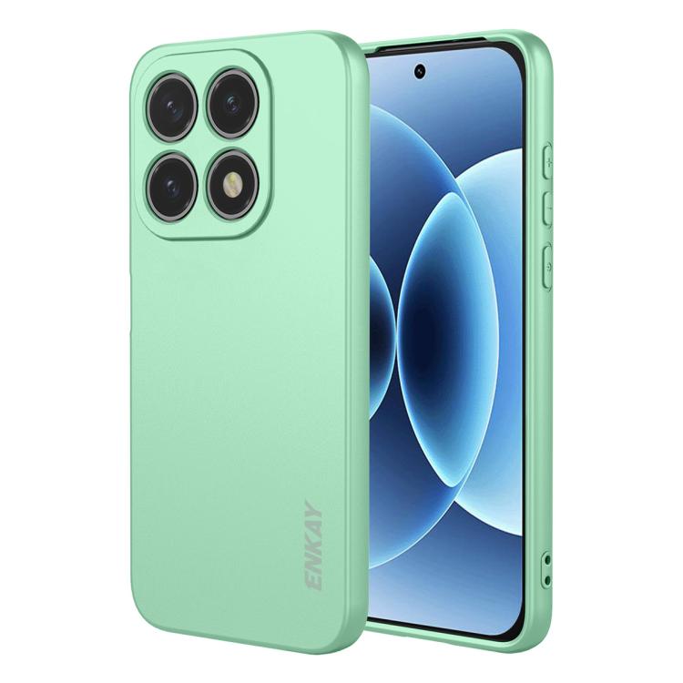 For Xiaomi 17 ENKAY Liquid Silicone Soft Shockproof Phone Case(Light Green)