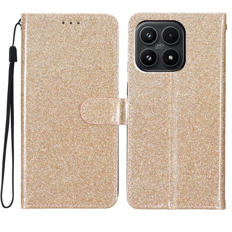For Xiaomi 17 Glitter Powder Flip Leather Phone Case(Gold)