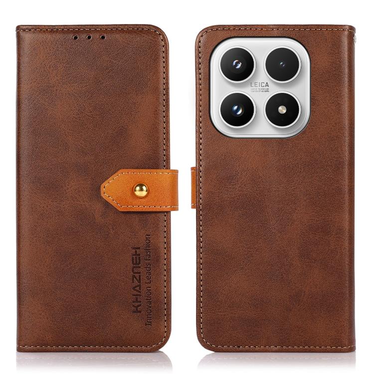 For Xiaomi 17 KHAZNEH Cowhide Texture Flip Leather Phone Case(Brown)