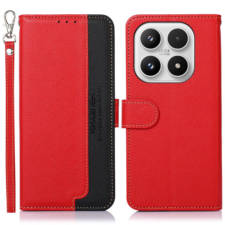 For Xiaomi 17 KHAZNEH Litchi Texture Leather RFID Phone Case(Red)