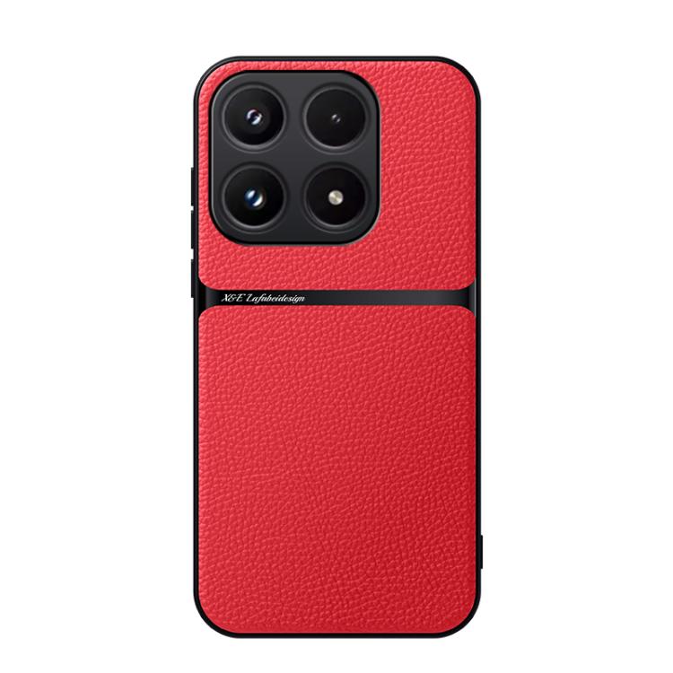For Xiaomi 17 Litchi Leather Magnetic Full Coverage Shockproof Phone Case(Red)