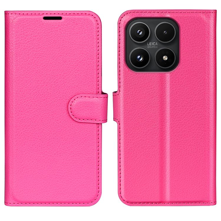 For Xiaomi 17 Litchi Texture Horizontal Flip Leather Phone Case with Holder(Rose Red)