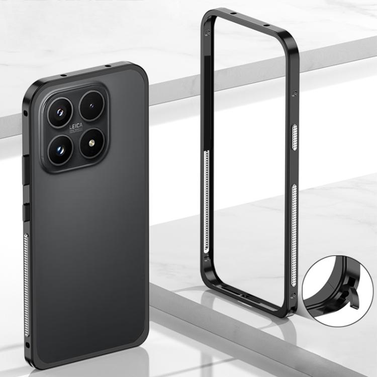 For Xiaomi 17 Metal Frame Heat Dissipation Phone Case(Black)