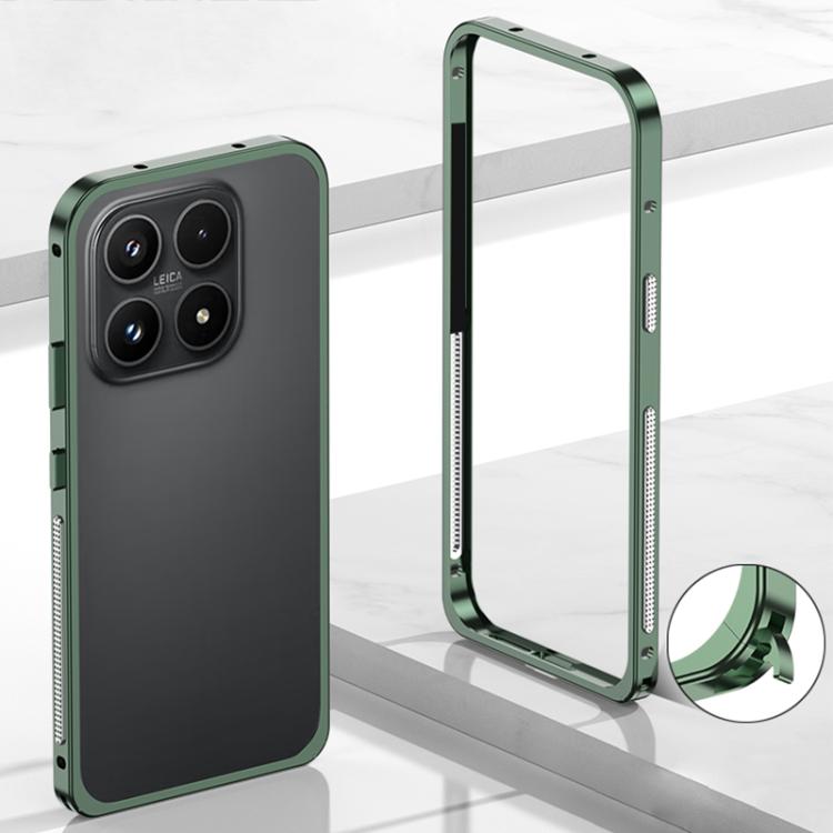 For Xiaomi 17 Metal Frame Heat Dissipation Phone Case(Green)