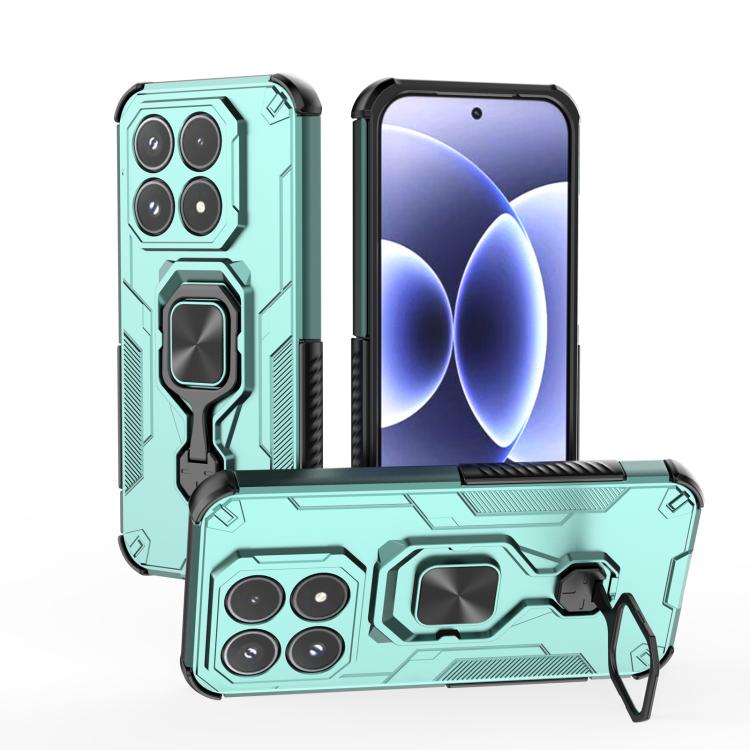 For Xiaomi 17 Metal Kickstand TPU Hybrid PC Phone Case(Green)