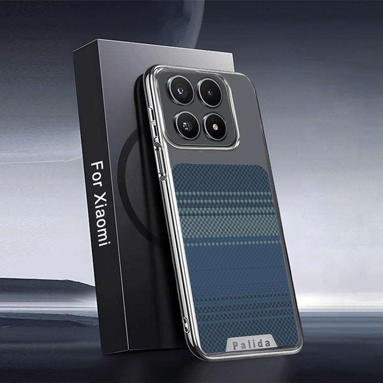 For Xiaomi 17 Palida Electroplated Kevlar Texture Shockproof Phone Case(Deep Blue)