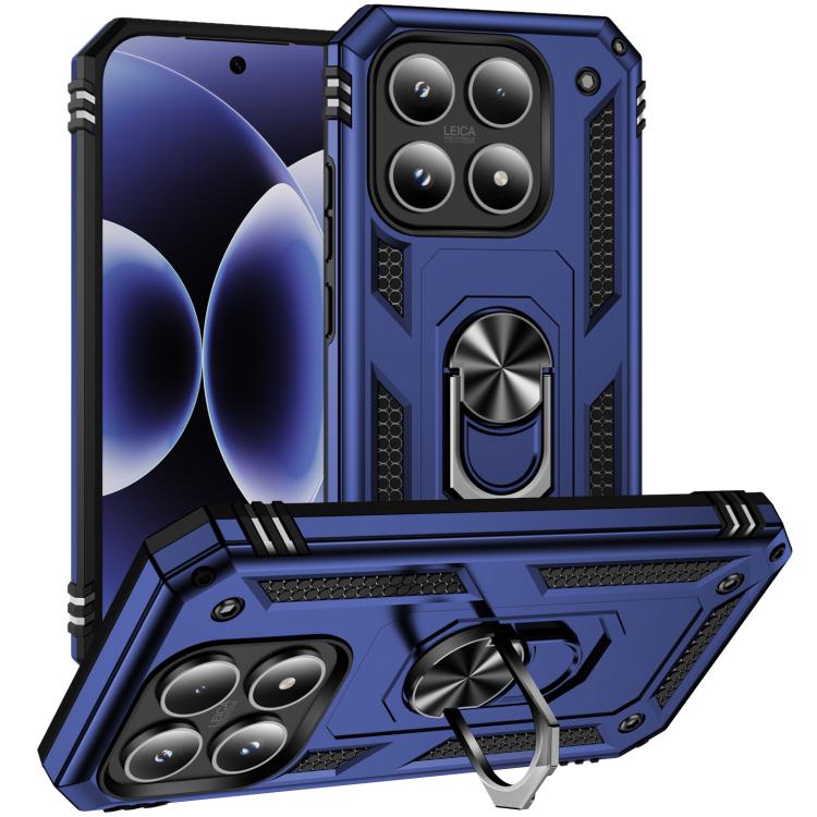 For Xiaomi 17 Shockproof TPU + PC Phone Case with Holder(Blue)