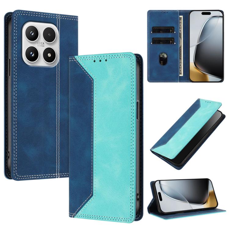 For Xiaomi 17 Skin Feel Two-tone RFID Blocking Vegan Leather Phone Case(Light Green)