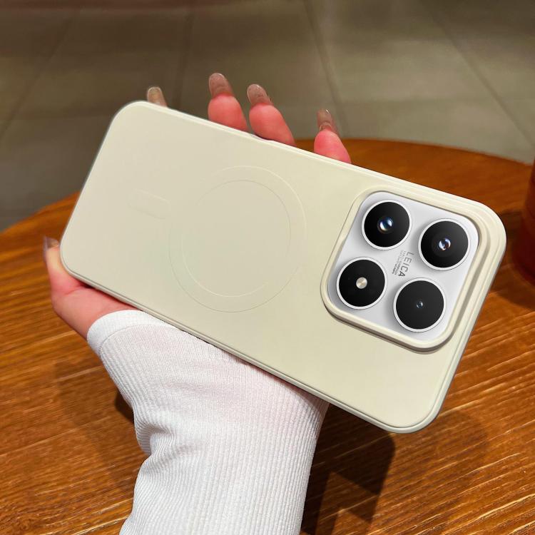 For Xiaomi 17 Solid Color Liquid Silicone MagSafe Magnetic Phone Case(Antique White)