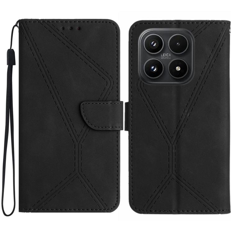 For Xiaomi 17 Stitching Embossed Leather Phone Case(Black)