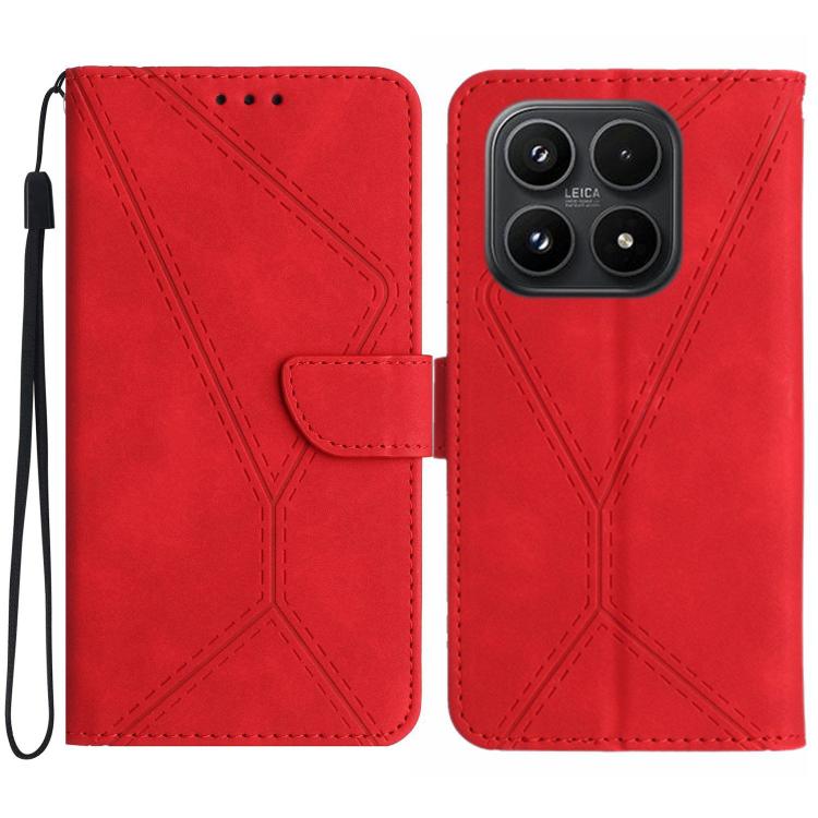 For Xiaomi 17 Stitching Embossed Leather Phone Case(Red)