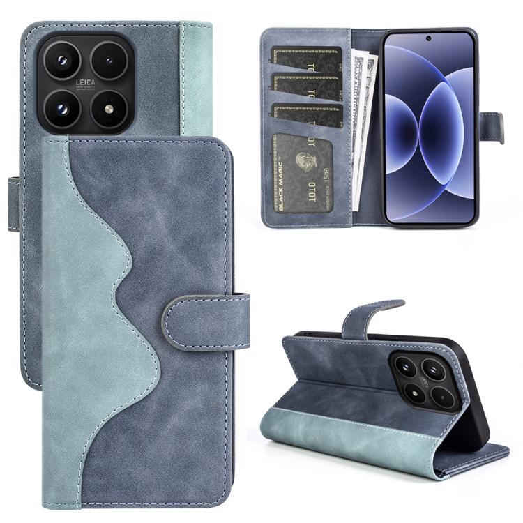 For Xiaomi 17 Stitching Horizontal Flip Leather Phone Case(Blue)