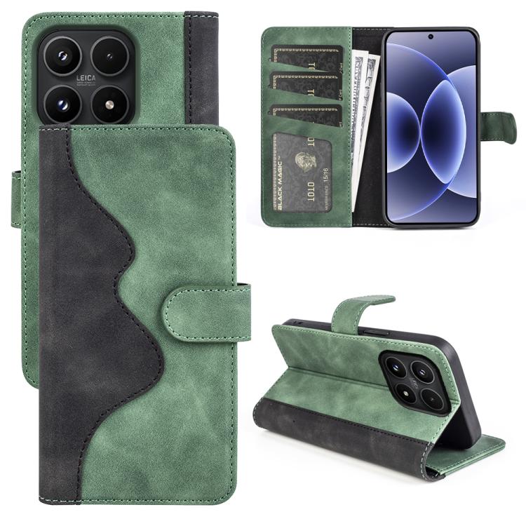 For Xiaomi 17 Stitching Horizontal Flip Leather Phone Case(Green)