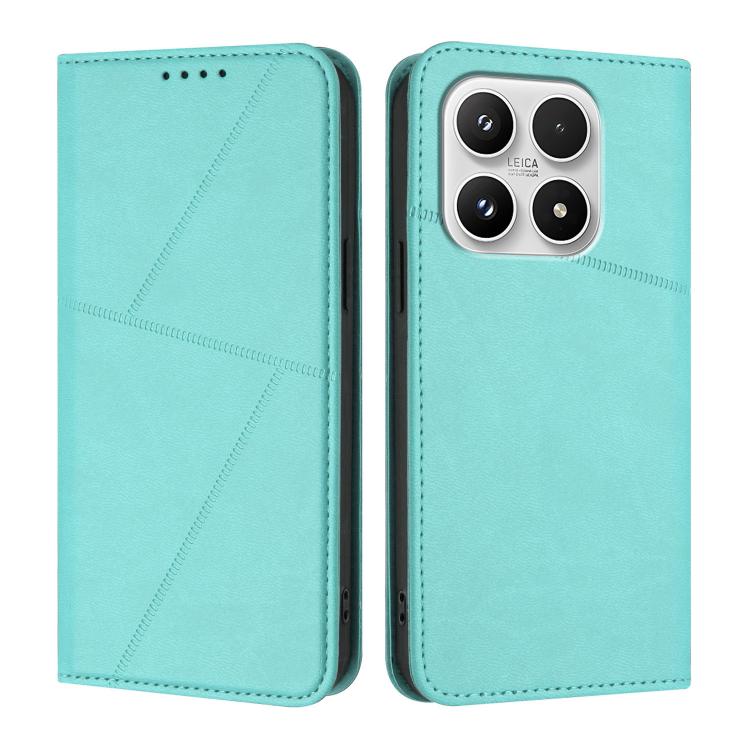 For Xiaomi 17 Strong Magnetic Frosted Flip Leather Phone Case(Light Blue)