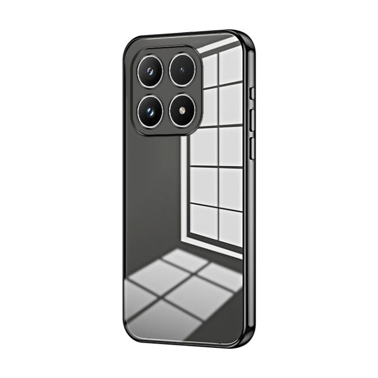 For Xiaomi 17 Transparent Plating Fine Hole Phone Case(Black)