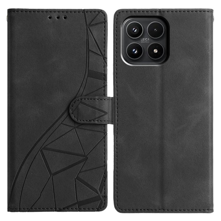 For Xiaomi 17 Triangles Embossed Leather Phone Case(Black)
