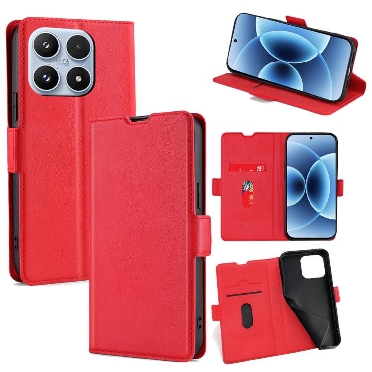 For Xiaomi 17 Ultra-thin Voltage Side Buckle Horizontal Flip Leather Phone Case(Red)