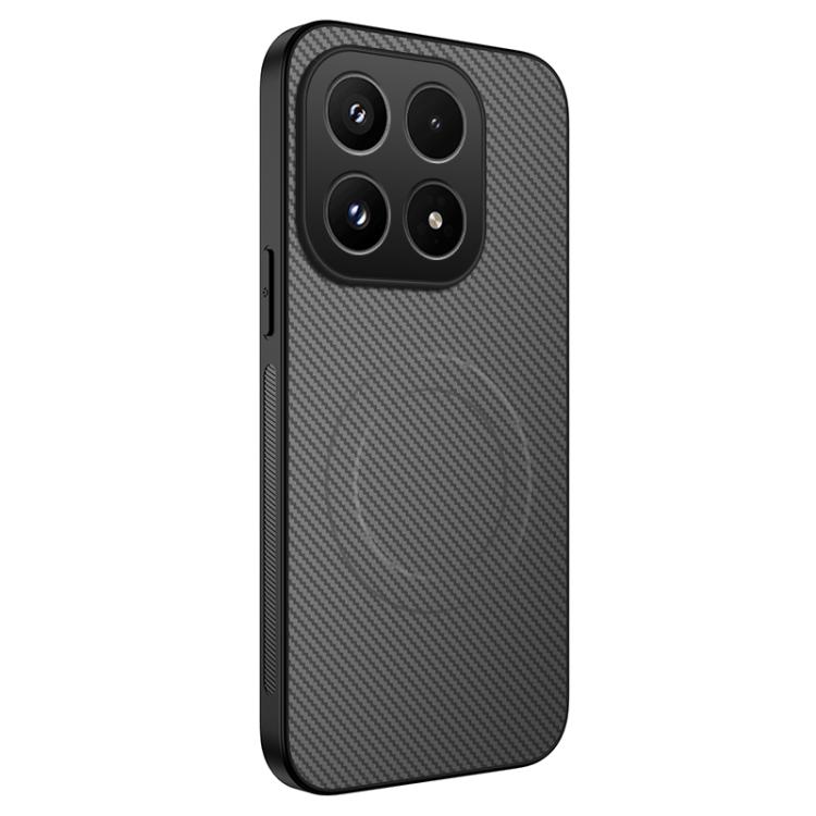 For Xiaomi 17 WANLONFENG TQ Series Magnetic Carbon Fiber Texture PC Hybrid TPU Phone Case(Grey)