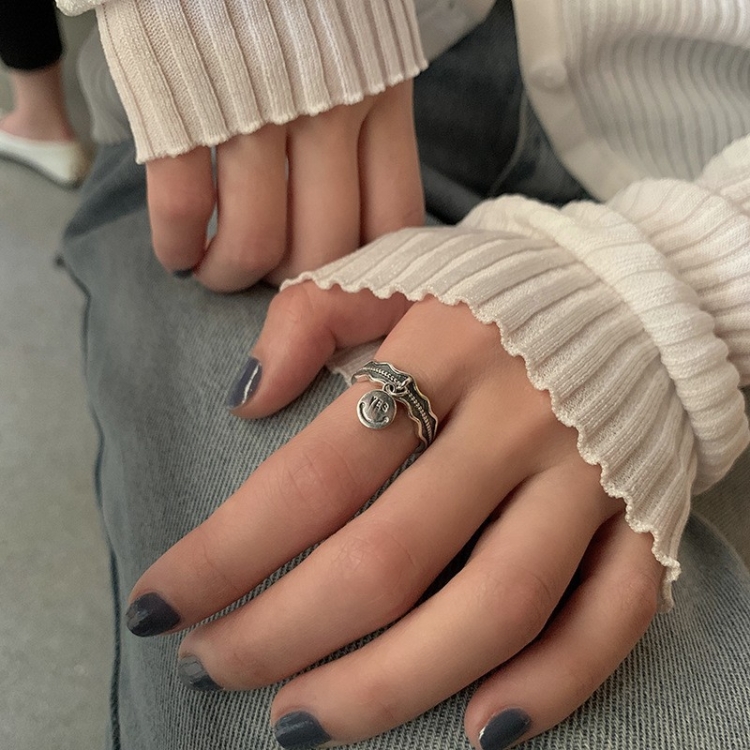 Happy Smile Face Love Wear Combination Ring, Color: J2002