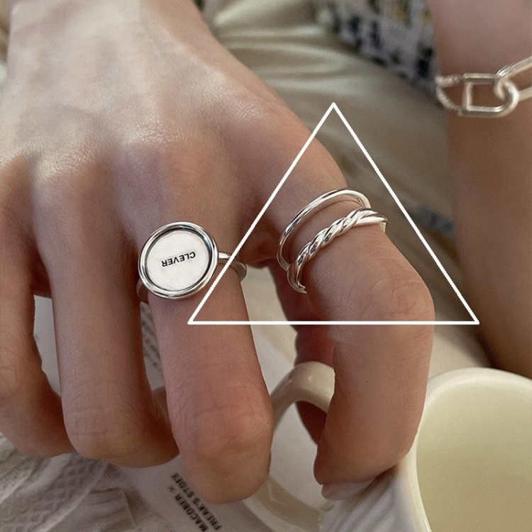 Happy Smile Face Love Wear Combination Ring, Color: J2907